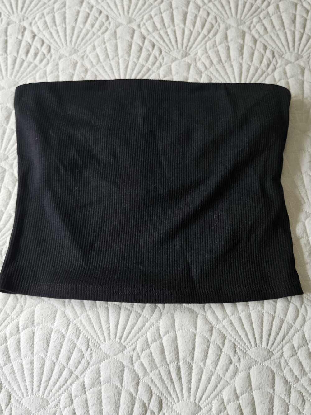 J. Crew Black Ribbed Tube Top